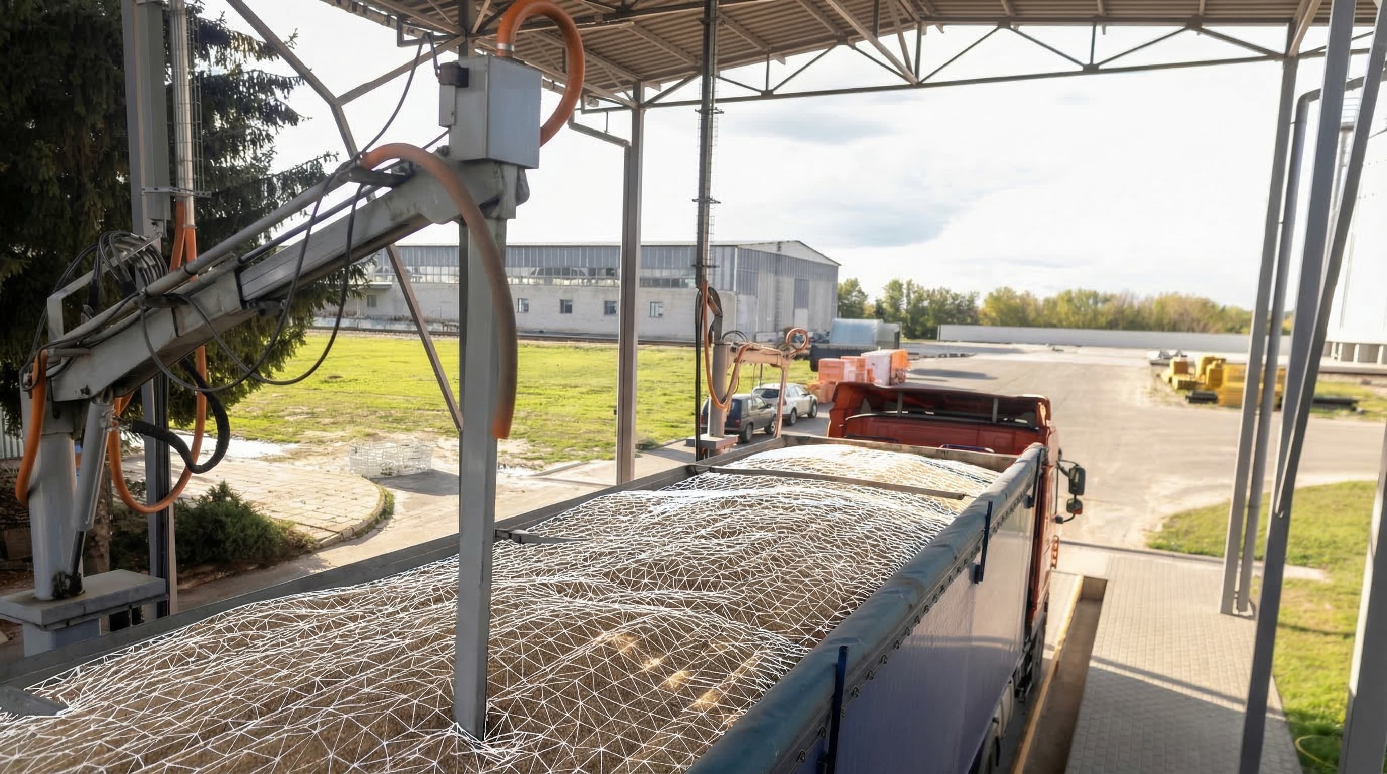 3D scan of bulk material in a truck bed